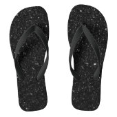 Sparkly black Glitter Shiny Teenslippers (Voetbed)