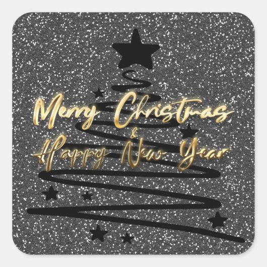 Sparkly Black Sticker (Devant)