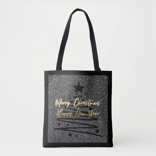 Sparkly Black Tote Draagtas (Voorkant)
