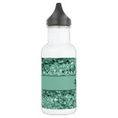Sparkly Blauwgroen Glitter Waterfles (Links)