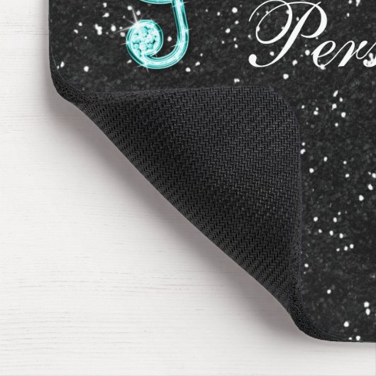 Sparkly Blauwgroen Music Note & Stiletto Hiel Muismat (Hoek)