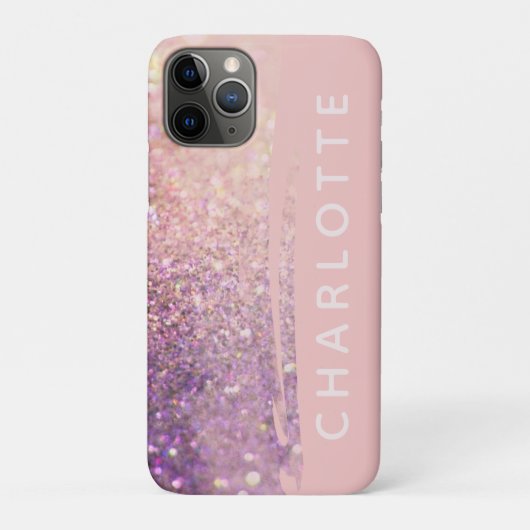 Sparkly bokeh glitter roze paarse Case-Mate iPhone case (Achterkant)