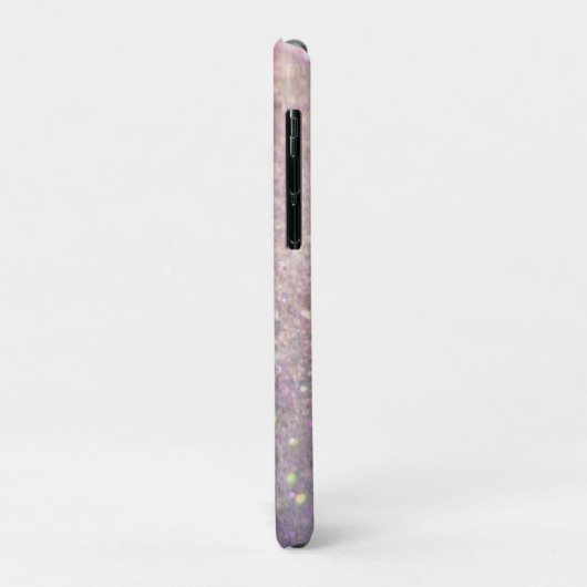 Sparkly bokeh glitter roze paarse initialen Case-Mate iPhone case (Achterkant/links)