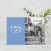 Sparkly Bubbly Script Joyeux Carte photo de vacanc (Debout devant)