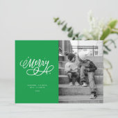 Sparkly Bubbly Script Joyeux Carte photo de vacanc (Debout devant)