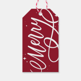 Sparkly Bubbly Script Vrolijke vakantie Cadeaulabel