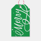 Sparkly Bubbly Script Vrolijke vakantie Cadeaulabel (Voorkant)