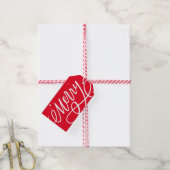 Sparkly Bubbly Script Vrolijke vakantie Cadeaulabel (Met Touw)