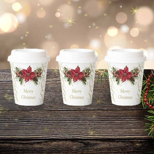 Sparkly Christmas Paper Cup Papieren Bekers