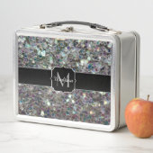 Sparkly Colorful Silver Mosaic Monogram (In situ)