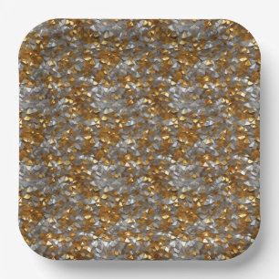 Sparkly Decoratief Goud & Zilver Papieren Bordje