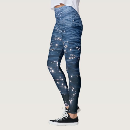 Sparkly Deep Blue Zeeen Waves Leggings (Links)