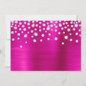 Sparkly Diamond Hot Pink Folie Maid of Honor Kaart (Achterkant)