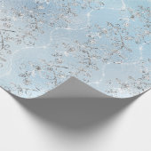 Sparkly Diamonds Silver Grey Blue Glass Cadeaupapier (Hoek)