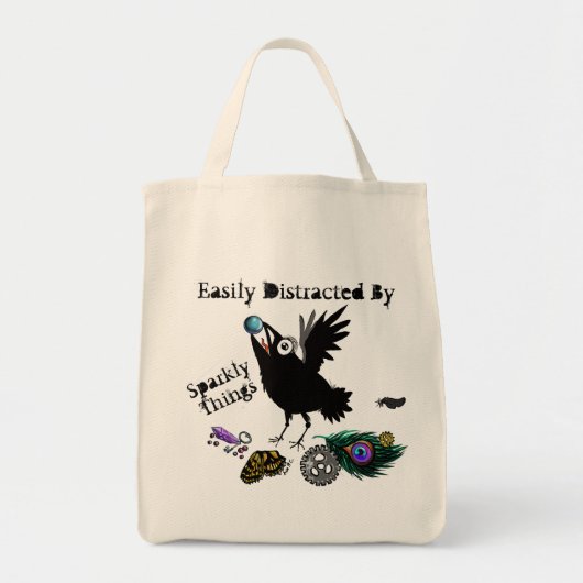 Sparkly Dingen Raven~Canvas tas (Voorkant)
