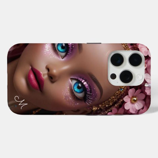 Sparkly Doll Glitter en Bloemen Case-Mate iPhone Case (Achterkant (horizontaal))