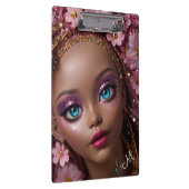 Sparkly Doll Glitter en Bloemen Klembord (Rechts)