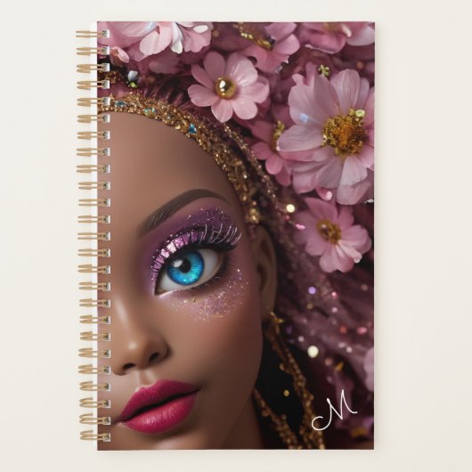 Sparkly Doll Glitter en Bloemen Planner (Voorkant)