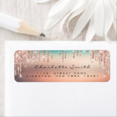 Sparkly Drips Roos rSVP Return Adres Labels (Insitu)