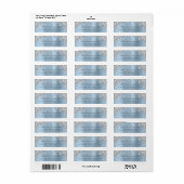 Sparkly Drips Zilver Grijs Grijs Blauw RSVP Bruilo Etiket (Full Sheet)