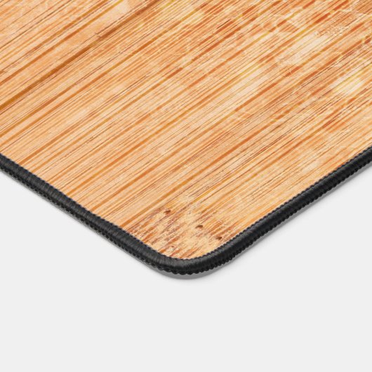 Sparkly elegante sinaasappel bamboe houtprint Mono Bureaumat (Hoek)