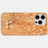 Sparkly elegante sinaasappel bamboe houtprint Mono Case-Mate iPhone Case (Achterkant (horizontaal))