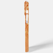 Sparkly elegante sinaasappel bamboe houtprint Mono Case-Mate iPhone Case (Achterkant / Links)