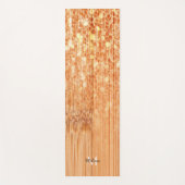 Sparkly elegante sinaasappel bamboe houtprint Mono Yogamat (Voorkant)