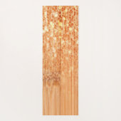 Sparkly elegante sinaasappel bamboe houtprint Mono Yogamat (Achterkant)