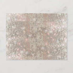 Sparkly Faux Silver Sequin Briefkaart