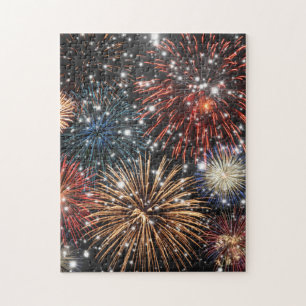 Sparkly Fireworks Puzzle Legpuzzel