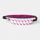 Sparkly flamingo heet roze faux sparkles heuptasje (Voorkant)