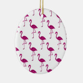 Sparkly flamingo Pink glitter sparkeert patroon Keramisch Ornament (Rechts)