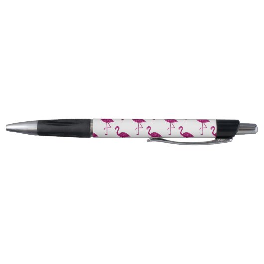 Sparkly flamingo Pink glitter sparkles personalise Pen (Bodem)