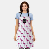 Sparkly flamingo Pink sparkles patroon Monogram Schort (Gedragen)