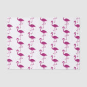 Sparkly flamingo Roze glitterpatroon wit Tissuepapier (Voorkant)