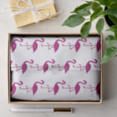 Sparkly flamingo Roze glitterpatroon wit Tissuepapier (Geschenk)