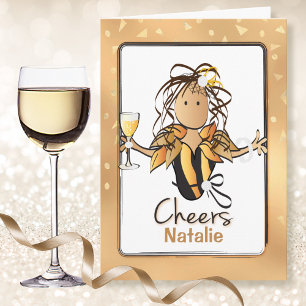 Sparkly Girly Glam Any Age Birthday Card voor haar Kaart