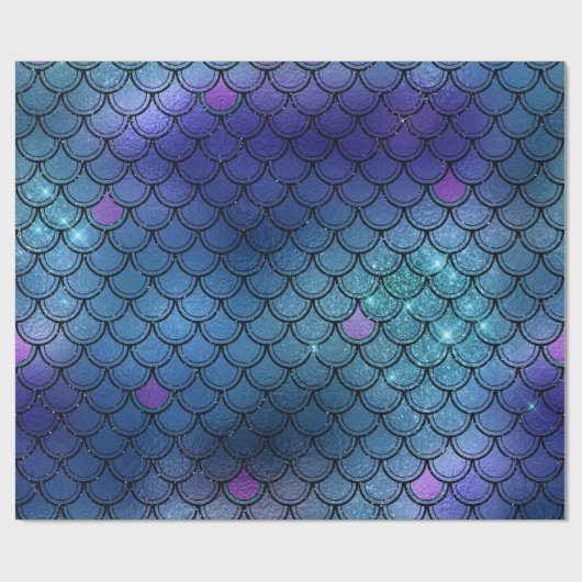 Sparkly Glitter mermaid Cadeaupapier (Vlak)