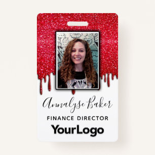 Sparkly Glitter Professional CNA Zurse Foto Naam Badge