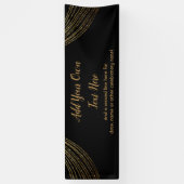 Sparkly Glittery Gold Garland voegt uw eigen tekst Spandoek (Verticaal)