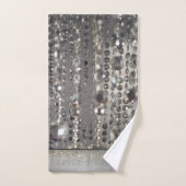 Sparkly Glittery Silver Stringed Beads Bad Handdoek (Handdoek)