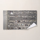 Sparkly Glittery Silver Stringed Beads Bad Handdoek (Handdoek)