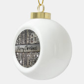 Sparkly Glittery Silver Stringed Beads Keramische Bal Ornament (Rechts)