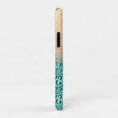 Sparkly Glittery Turquoise Leopard    Case-Mate iPhone Case (Achterkant/rechts)