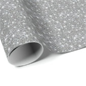 Sparkly Glittery Vibrant Silver Cadeaupapier (Rol Hoek)