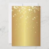 Sparkly Gold 50th Birthday Invitations Kaart (Achterkant)
