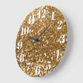 Sparkly Gold Chunky Glitter Grote Klok (Hoek)