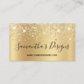 Sparkly Gold Confetti Glitter Ombre Online Store Visitekaartje (Voorkant)