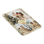 Sparkly Gold Heart Photo Merry Christmas Magnet (Côté Droit)